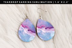 Iridescent Teardrop Earring Sublimation PNG Design Product Image 1