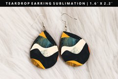 Retro Pop Art Teardrop Earring Sublimation PNG Design Product Image 1