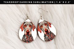 Funny Dog Teardrop Earring Sublimation PNG Design Product Image 1