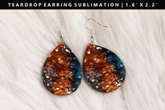 Sequin Teardrop Earring Sublimation PNG Design Product Image 1