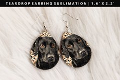 Funny Dog Teardrop Earring Sublimation PNG Design Product Image 1