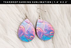 Iridescent Teardrop Earring Sublimation PNG Design Product Image 1