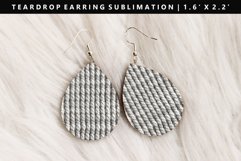 Knitted Teardrop Earring Sublimation PNG Design Product Image 1