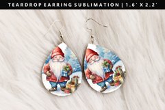 Gnome Teardrop Earring Sublimation PNG Design Product Image 1