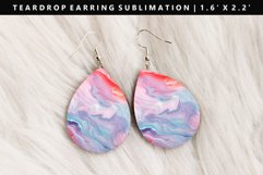 Iridescent Teardrop Earring Sublimation PNG Design Product Image 1