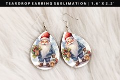 Gnome Teardrop Earring Sublimation PNG Design Product Image 1