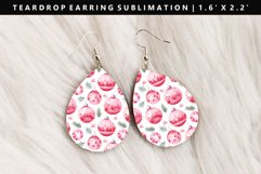 Christmas Teardrop Earring Sublimation PNG Design Product Image 1
