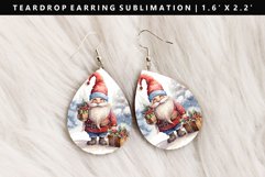 Gnome Teardrop Earring Sublimation PNG Design Product Image 1