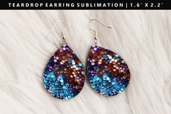 Sequin Teardrop Earring Sublimation PNG Design Product Image 1