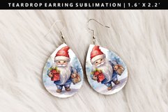 Gnome Teardrop Earring Sublimation PNG Design Product Image 1