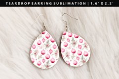 Christmas Teardrop Earring Sublimation PNG Design Product Image 1