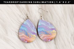 Iridescent Teardrop Earring Sublimation PNG Design Product Image 1