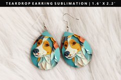 Funny Dog Teardrop Earring Sublimation PNG Design Product Image 1