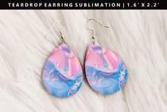 Iridescent Teardrop Earring Sublimation PNG Design Product Image 1