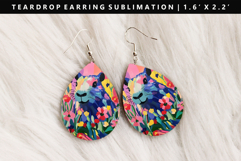 Capybara Teardrop Earring Sublimation PNG Design Product Image 1