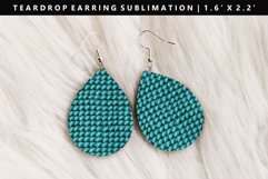Knitted Teardrop Earring Sublimation PNG Design Product Image 1