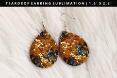 Sequin Teardrop Earring Sublimation PNG Design Product Image 1