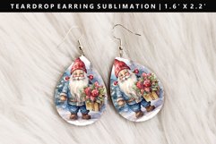 Gnome Teardrop Earring Sublimation PNG Design Product Image 1