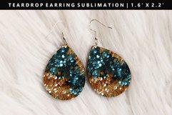 Sequin Teardrop Earring Sublimation PNG Design Product Image 1