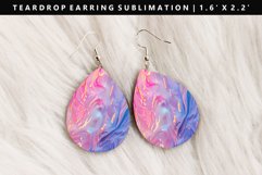 Iridescent Teardrop Earring Sublimation PNG Design Product Image 1