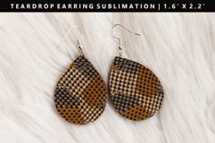 Knitted Teardrop Earring Sublimation PNG Design Product Image 1