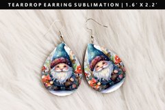 Gnome Teardrop Earring Sublimation PNG Design Product Image 1