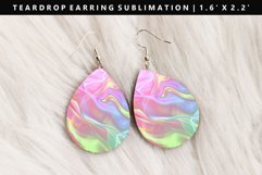 Iridescent Teardrop Earring Sublimation PNG Design Product Image 1