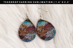 Sequin Teardrop Earring Sublimation PNG Design Product Image 1