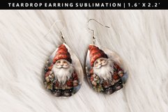 Gnome Teardrop Earring Sublimation PNG Design Product Image 1