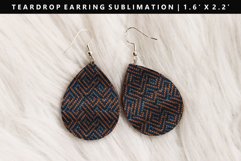 Knitted Teardrop Earring Sublimation PNG Design Product Image 1
