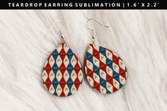 Knitted Teardrop Earring Sublimation PNG Design Product Image 1