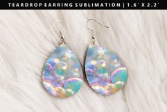 Iridescent Teardrop Earring Sublimation PNG Design Product Image 1