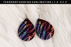 Sequin Teardrop Earring Sublimation PNG Design Product Image 1