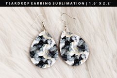 Alcohol Ink Teardrop Earring Sublimation PNG Design Product Image 1