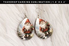 Gnome Teardrop Earring Sublimation PNG Design Product Image 1