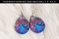 Iridescent Teardrop Earring Sublimation PNG Design Product Image 1