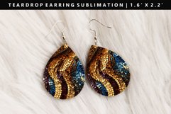 Sequin Teardrop Earring Sublimation PNG Design Product Image 1