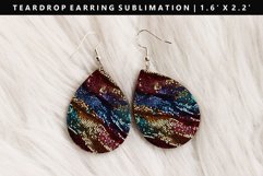 Sequin Teardrop Earring Sublimation PNG Design Product Image 1