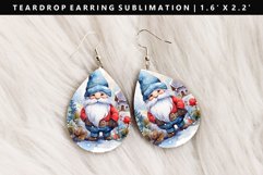 Gnome Teardrop Earring Sublimation PNG Design Product Image 1