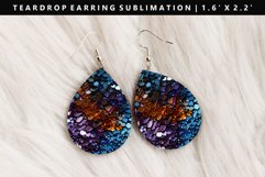 Sequin Teardrop Earring Sublimation PNG Design Product Image 1