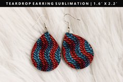 Knitted Teardrop Earring Sublimation PNG Design Product Image 1