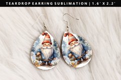 Gnome Teardrop Earring Sublimation PNG Design Product Image 1