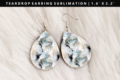 Alcohol Ink Teardrop Earring Sublimation PNG Design Product Image 1