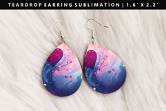 Valentine Teardrop Earring Sublimation PNG Design Product Image 1