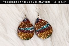 Sequin Teardrop Earring Sublimation PNG Design Product Image 1