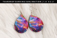 Iridescent Teardrop Earring Sublimation PNG Design Product Image 1