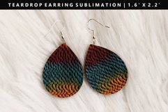 Knitted Teardrop Earring Sublimation PNG Design Product Image 1