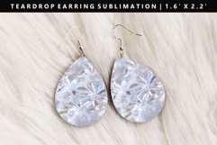 Flower Teardrop Earring Sublimation PNG Design Product Image 1
