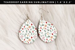 Christmas Teardrop Earring Sublimation PNG Design Product Image 1
