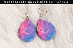 Iridescent Teardrop Earring Sublimation PNG Design Product Image 1